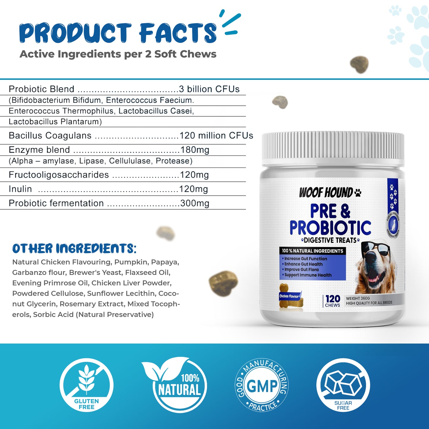 120 Pre & Probiotics Dog Treats